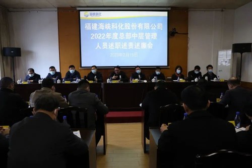 格式工厂海峡科化公司召开2022年度总部中层管理人员述职述责述廉考核�?.jpg